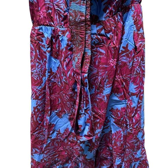 New Lilly Pulitzer Zelalynn One Shoulder Abaco Blue Maxi Dress 8 - Picture 3 of 8